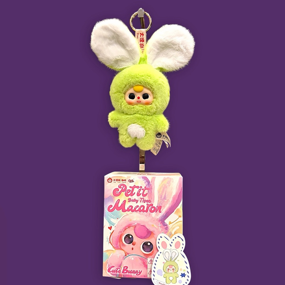 Baby Three Petit Macaron Cute Bunny Plush Pendant - Picture 13 of 16